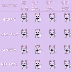 Cute violet Vtuber Cat