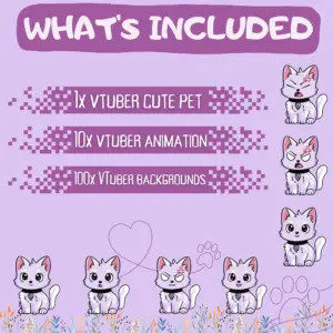 Cute violet Vtuber Cat