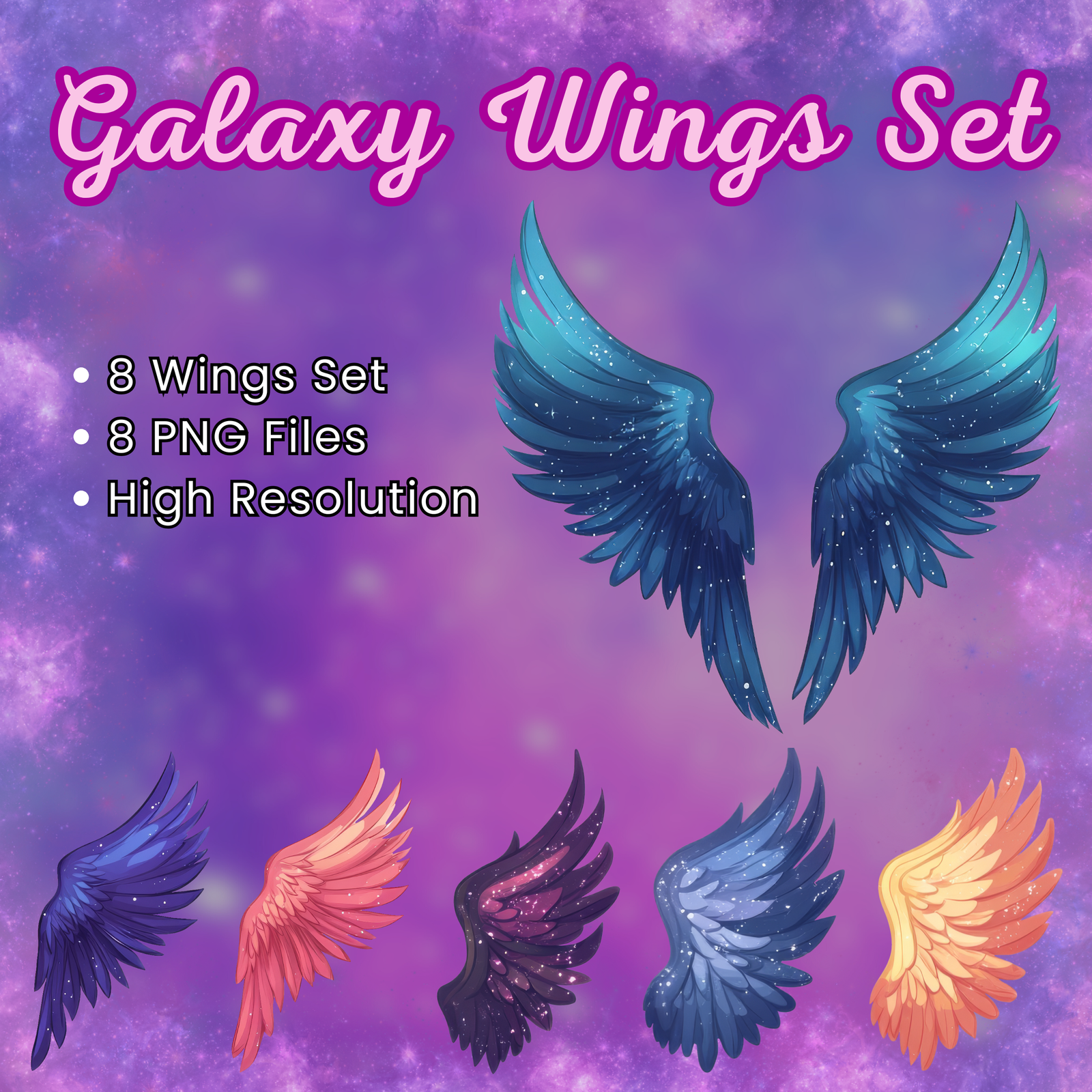 Galaxy Wings Twitch Assets