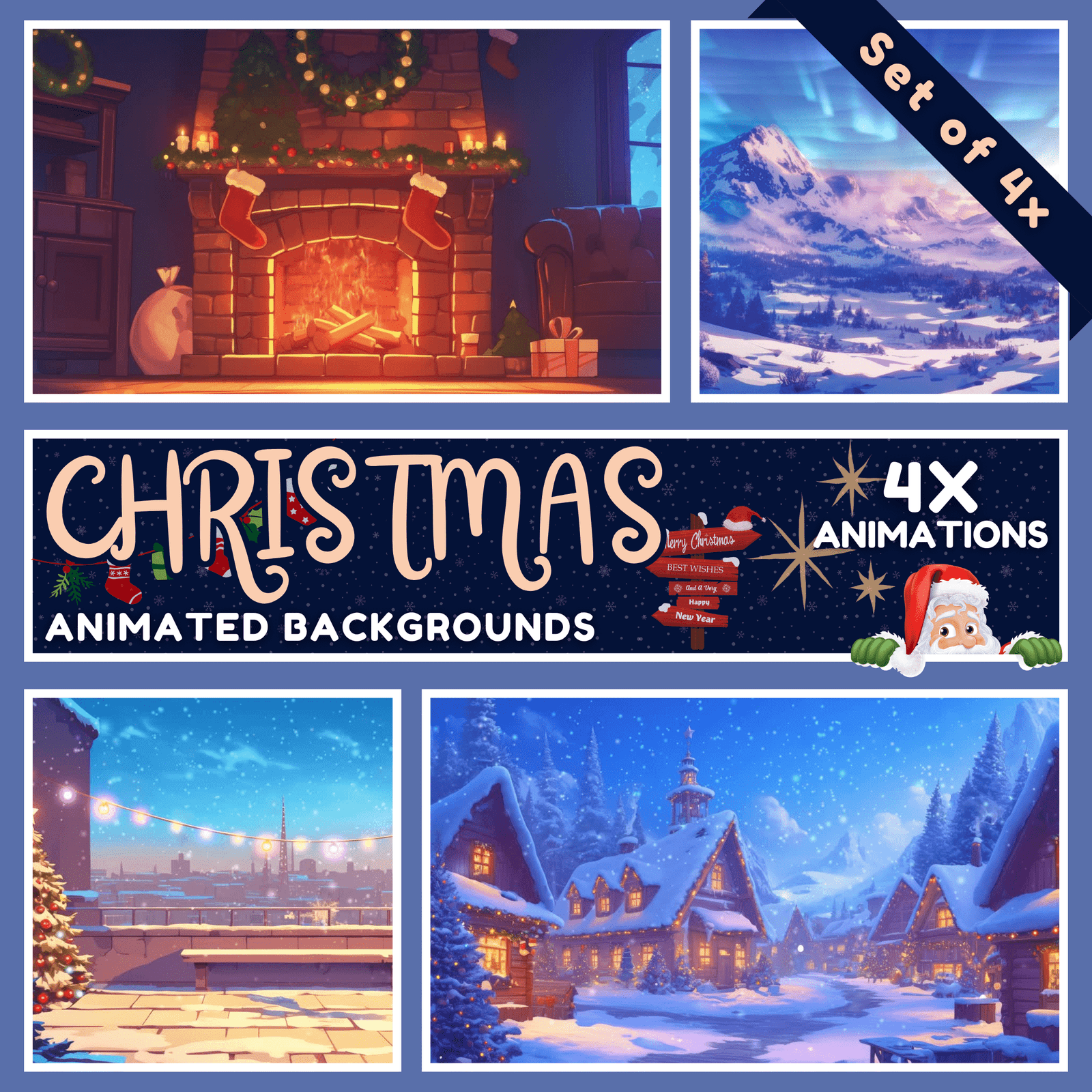 Christmas Animation Twitch Background