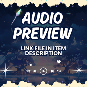 Audio preview with playback controls and link instruction