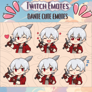 Cute cartoon character emotes with various expressions