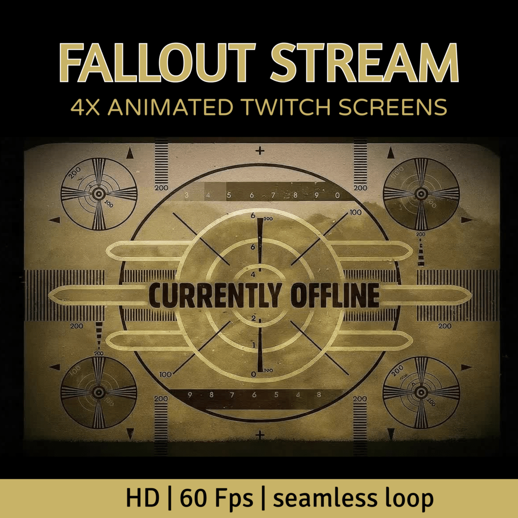 Fallout stream offline retro animated screen style