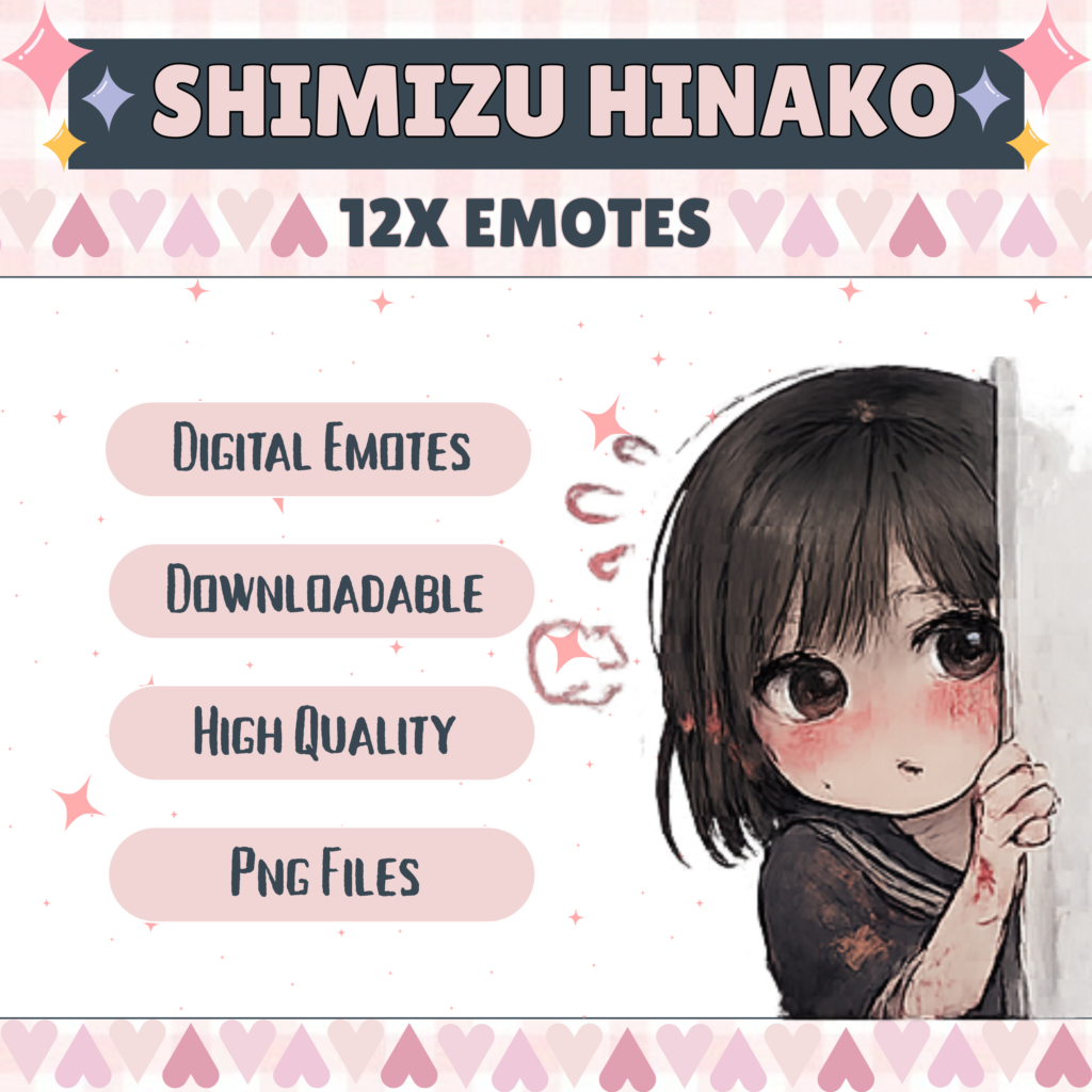 12 Shimizu Hinako emotes with download options