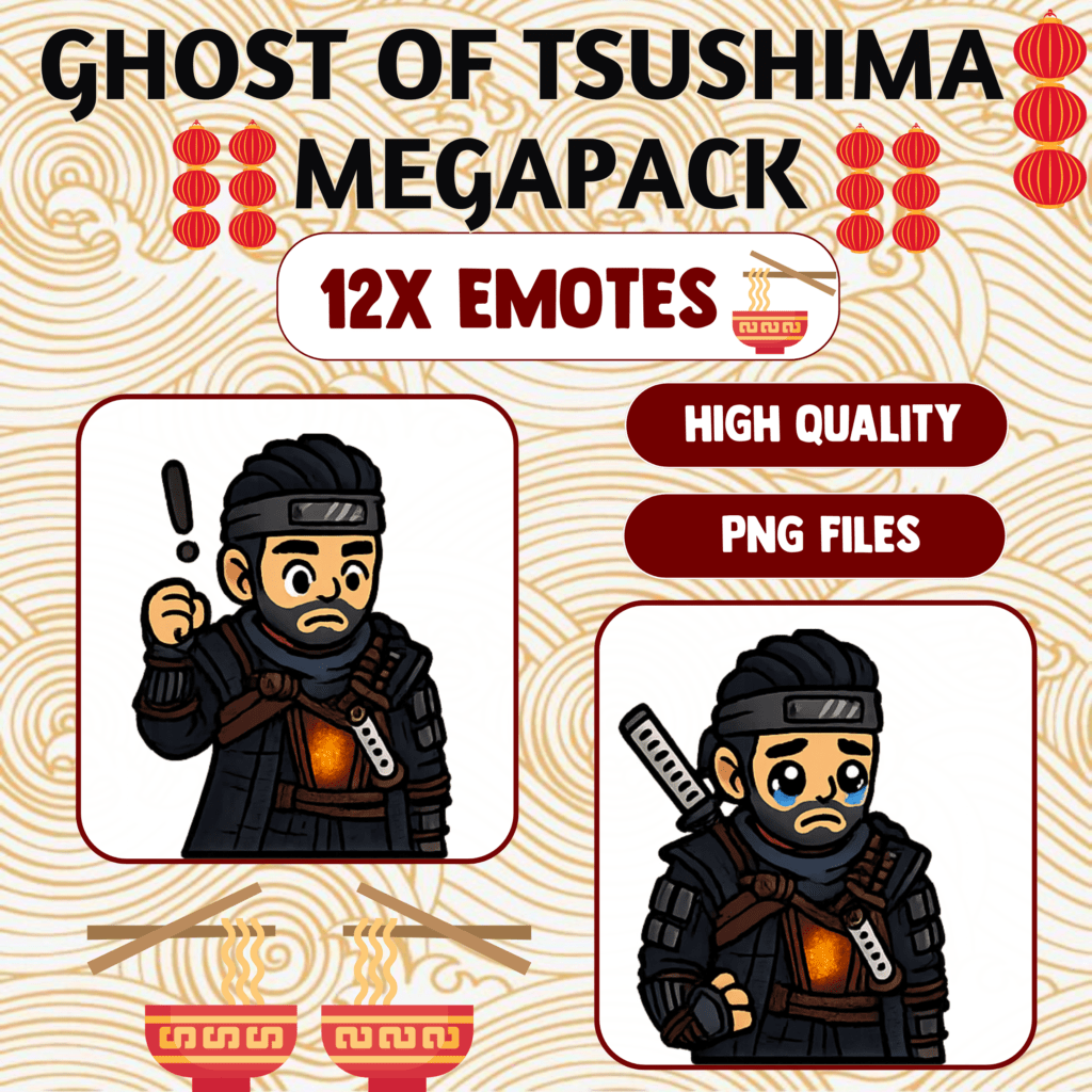 Ghost of Tsushima emotes megapack promotional image
