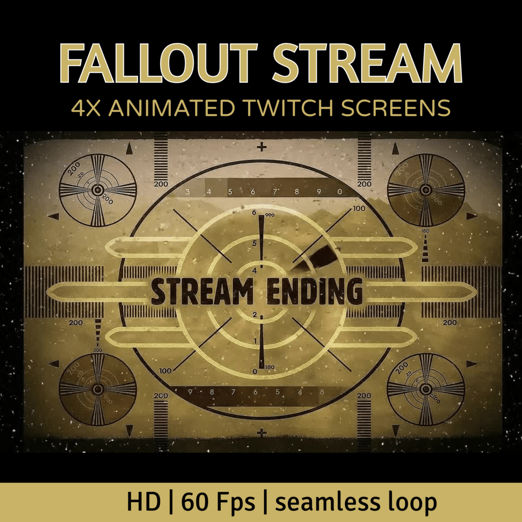 Stream ending screen with vintage design elements