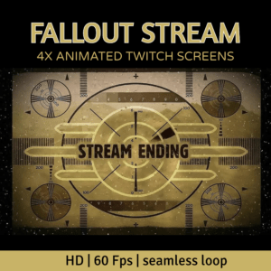 Stream ending screen with vintage design elements