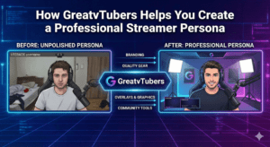 Streamer's transformation from unpolished to professional persona