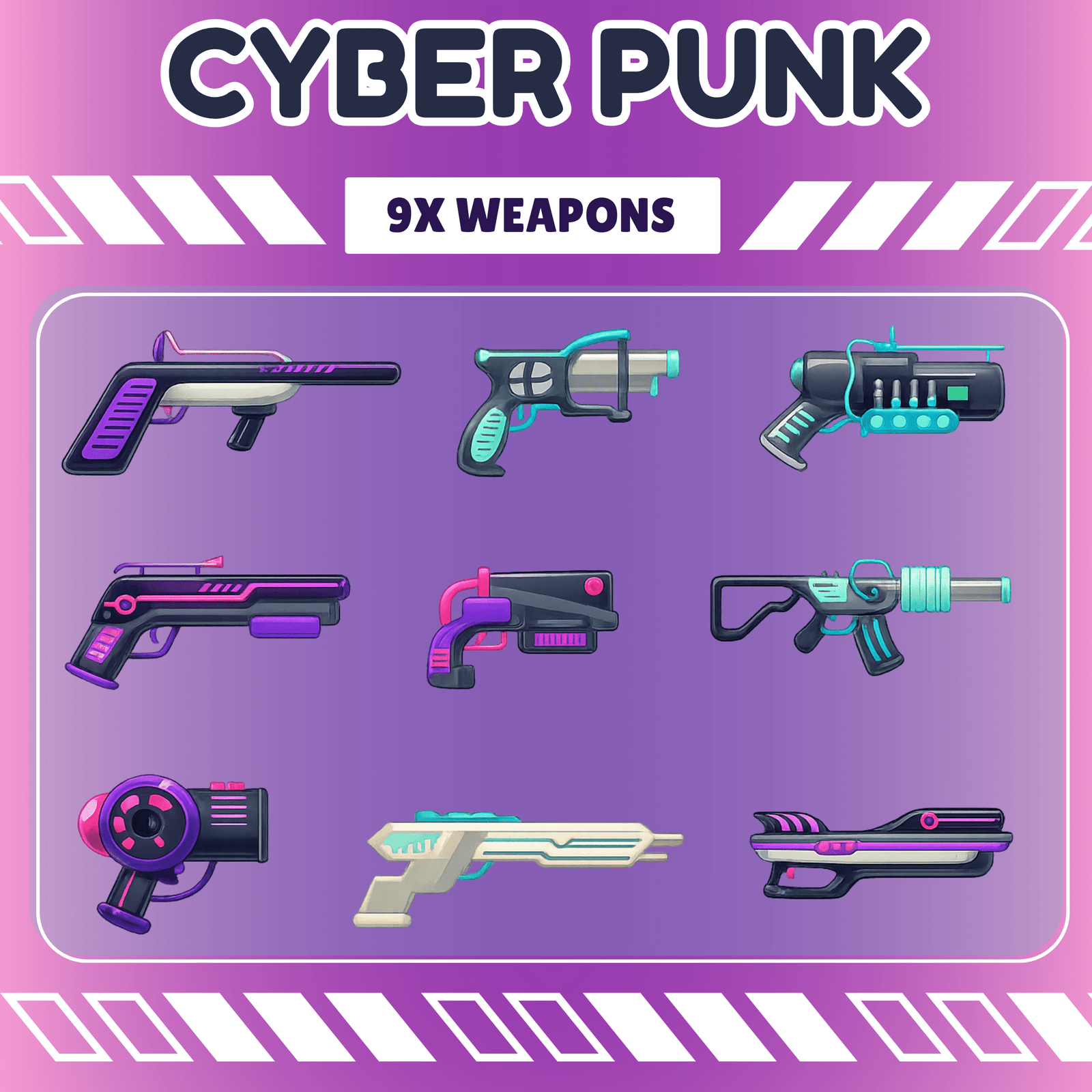 9x CyberPunk Emotes for Gamers/Streamers