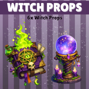 Witch book and magical crystal ball illustration