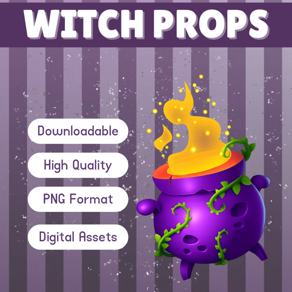 Witch cauldron graphic with text about digital assets