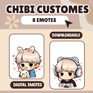 Chibi-style emotes for download, eight designs available