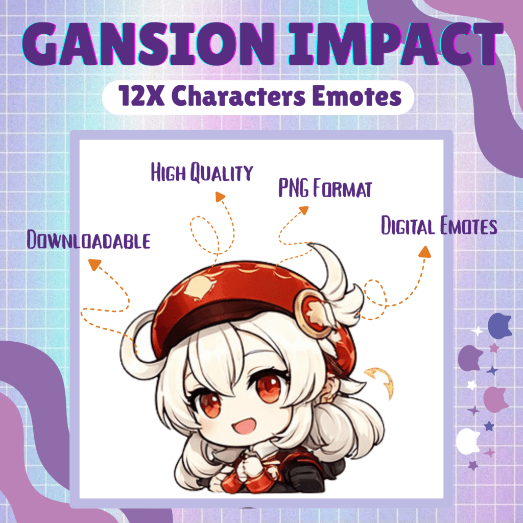 Cute character emote with high-quality download options