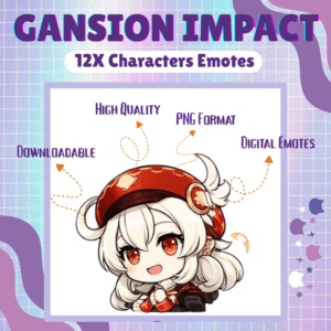 Cute character emote with high-quality download options