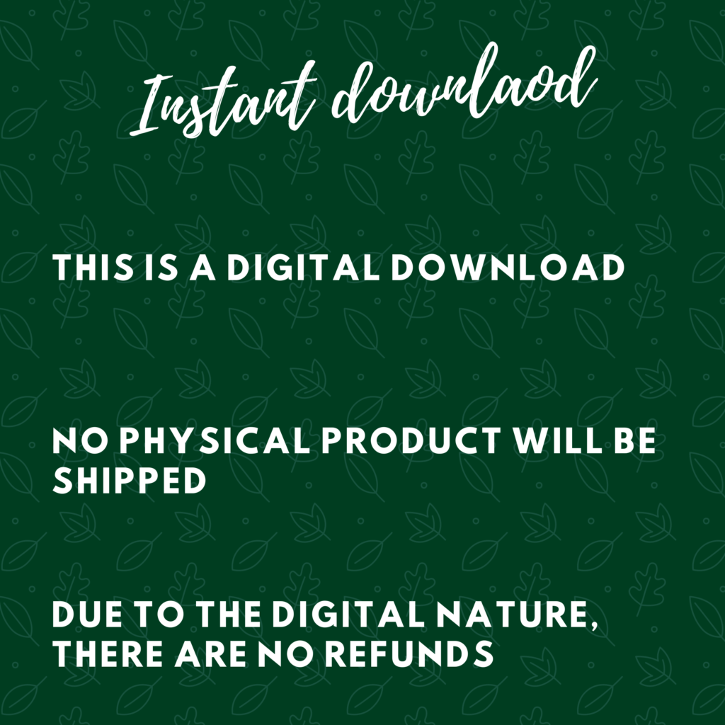 Instant download digital product with no refunds