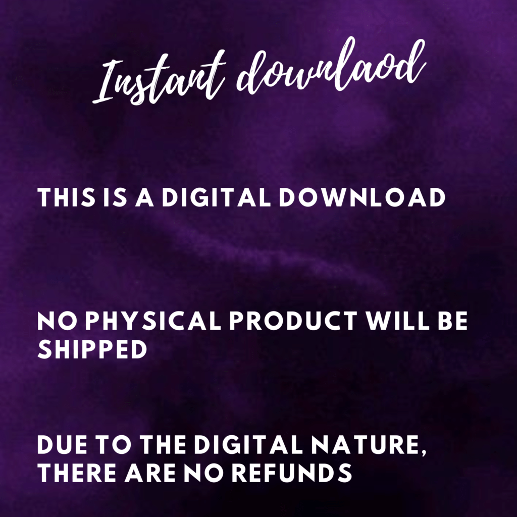 Instant download notice for digital products only