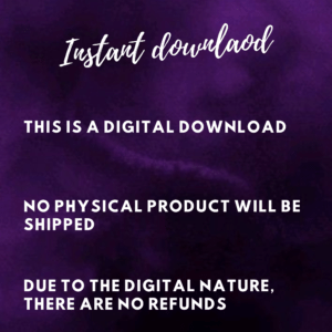 Instant download notice for digital products only