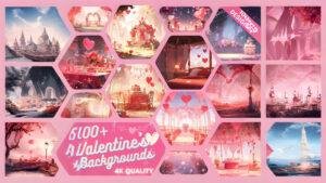 Valentine's Day 4K Backgrounds Collection with Heart Designs