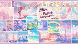 Collection of pastel backgrounds in vibrant 4k quality
