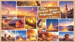 Collection of Fifty Autumnal Backgrounds in 4K Quality