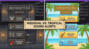 Medieval and tropical style sound alerts comparison