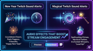 Twitch sound alerts for New Year and magical themes