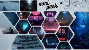 Collage of mystical and vibrant mini pack backgrounds