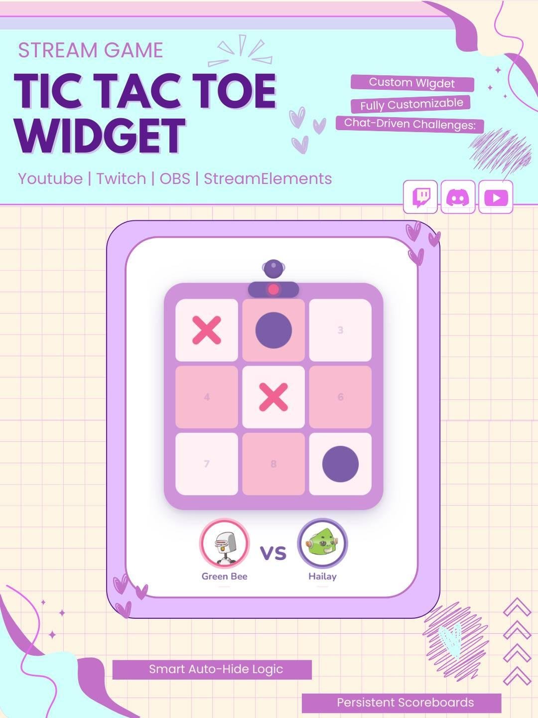 Tic-Tac-Toe Chat Game Widget StreamElements