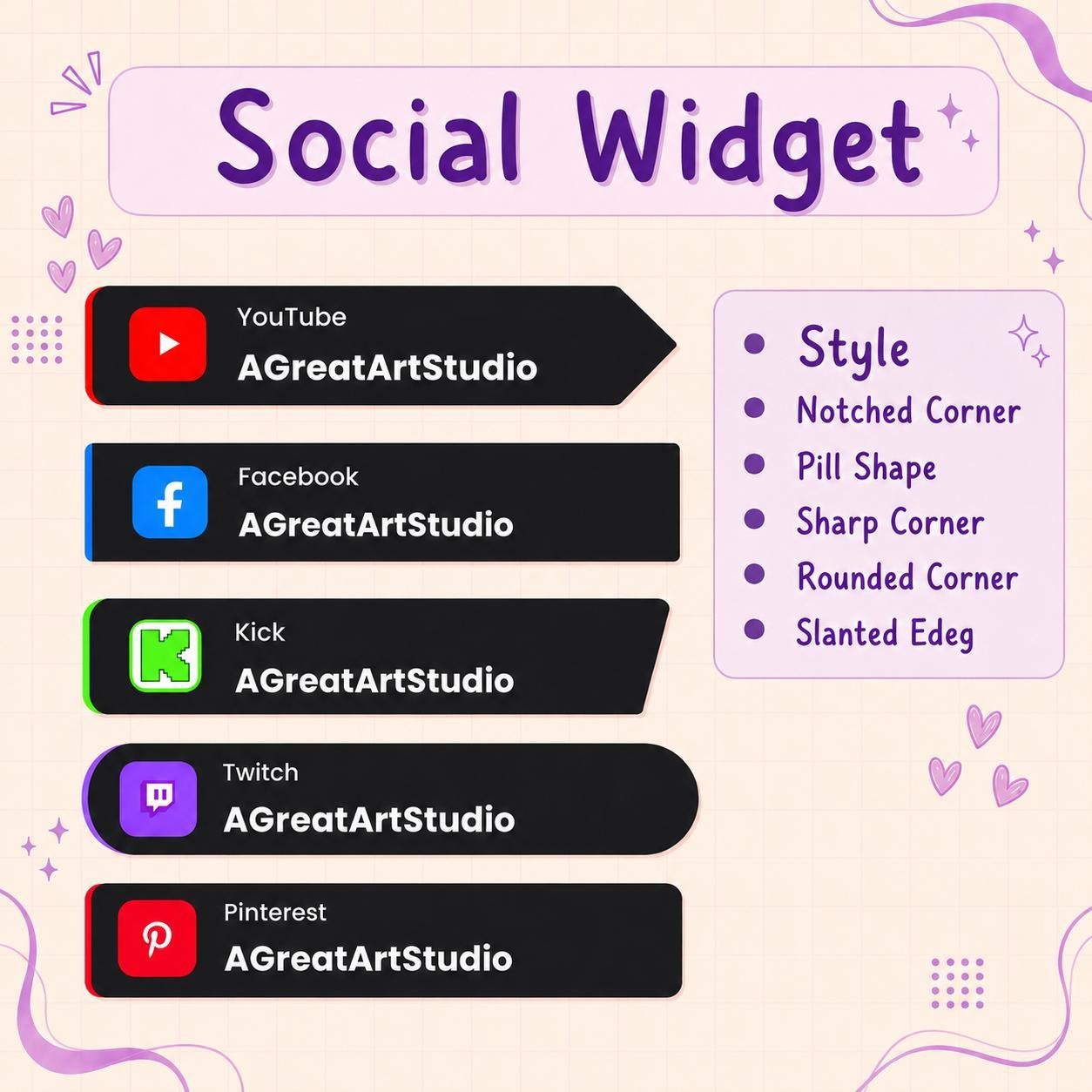 Social Media Rotator Widget StreamElements